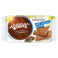Wafle kakaowe bez dodatku cukru 110g WAWEL