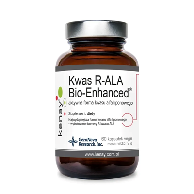 KENAY Kwas R-ALA Bio-Enhanced 60kaps. - aktywny kwas alfa liponowy