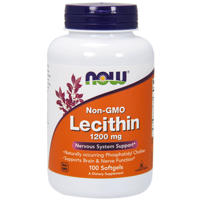 NOW FOODS Lecithin Non-GMO 1200mg, 100sgels. - lecytyna sojowa