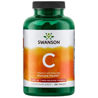 SWANSON Witamina C 1000mg przedłużone działanie 250 tabl. z dziką różą