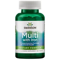 SWANSON Century Formula Multi with Iron 130tabl. - Multi Vitamin & Mineral Supplement