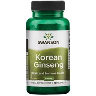 SWANSON Korean Ginseng 500mg, 100kaps. - żeń-szeń koreański