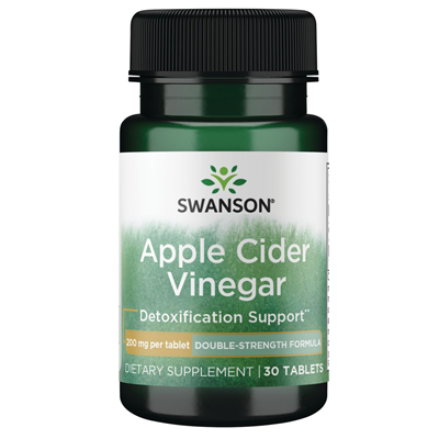 SWANSON Apple Cider Vinegar 200mg, 30 tabl. - ocet jabłkowy