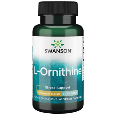 SWANSON L-Ornityna 500mg, 60 vcaps.