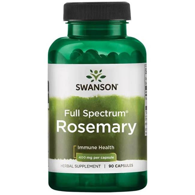 SWANSON Rozmaryn 400mg, 90 kaps.