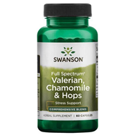 SWANSON Waleriana, Rumianek, Chmiel 60 kaps.