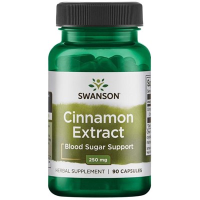 SWANSON Cinnamon Extract 250mg, 90kaps. - Cynamon ekstrakt