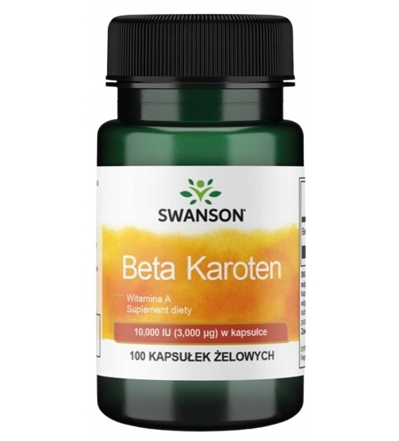 SWANSON Beta Karoten 10.000IU, 100żelk.