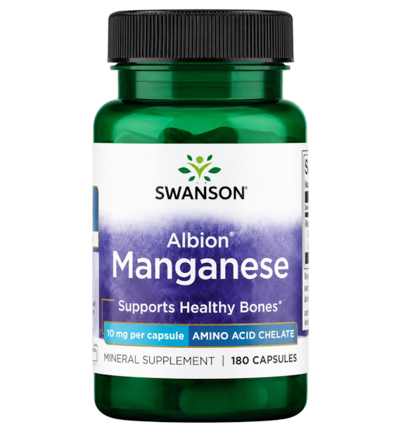 SWANSON Albion Chelat Manganu 10mg, 180 kaps.