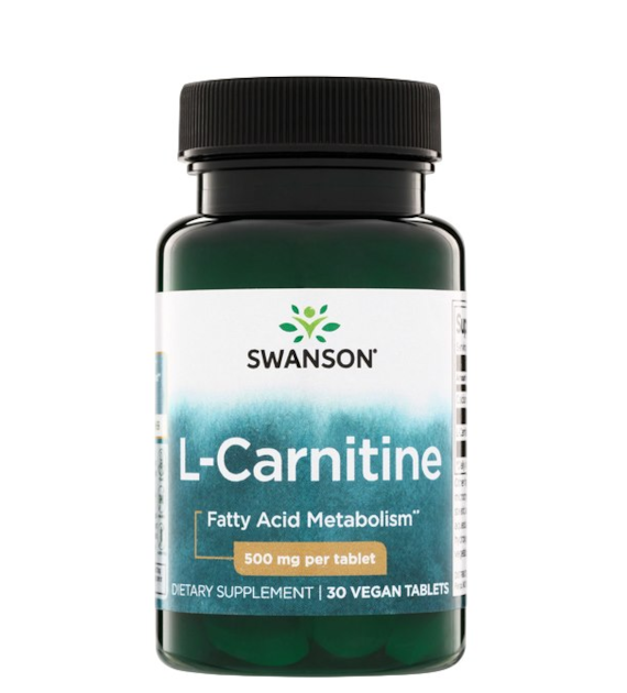 SWANSON L-Carnitine 500mg, 30 vtabl. - L-Karnityna