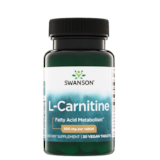 SWANSON L-Carnitine 500mg, 30 vtabl. - L-Karnityna