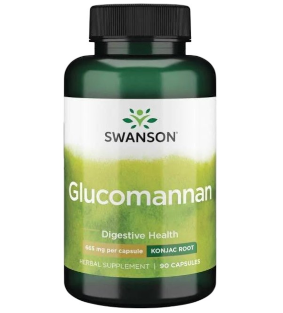 SWANSON Glukomannan 665mg, 90kaps.