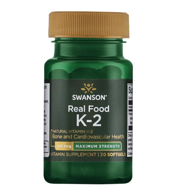 SWANSON Witamina K2 naturalna 200mcg, 30sgels.