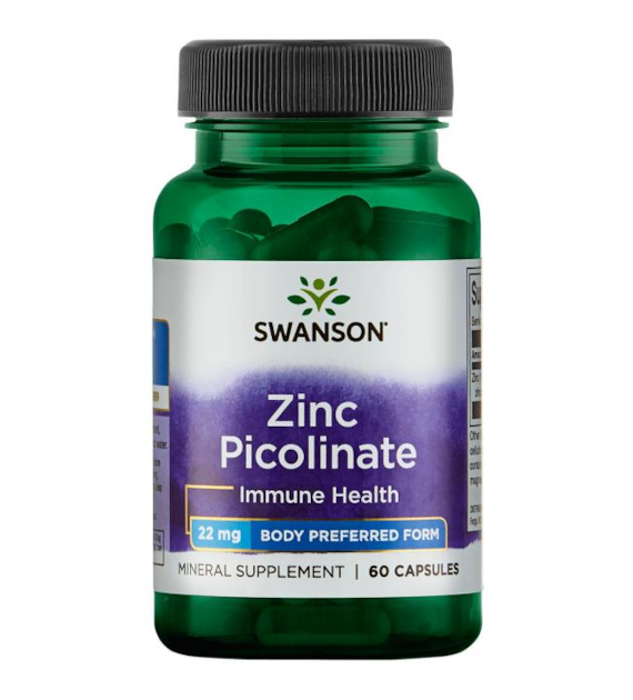 SWANSON Cynk - pikolinian 22mg, 60kaps.