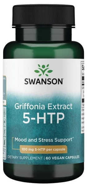 SWANSON Griffonia extract 5-HTP 100mg, 60vcaps.