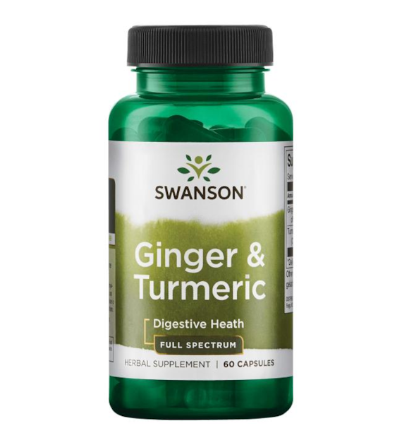 SWANSON Ginger + Turmeric 60kaps. - Imbir i kurkuma