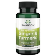 SWANSON Ginger + Turmeric 60kaps. - Imbir i kurkuma
