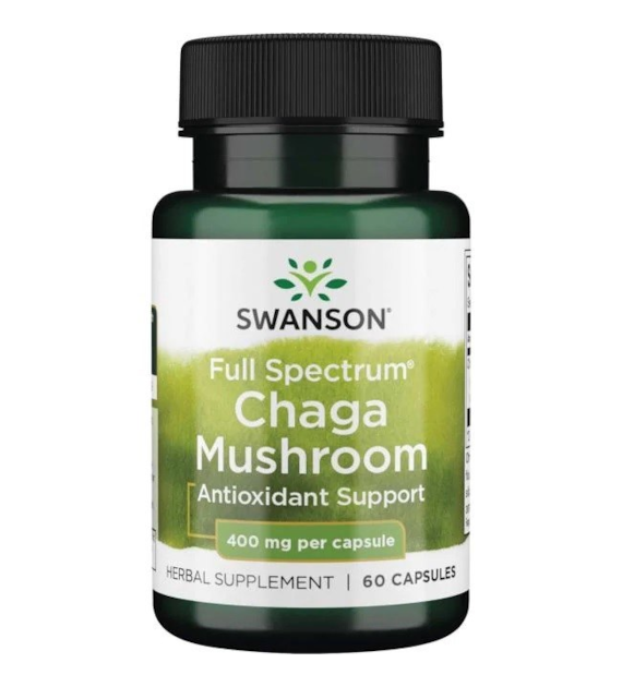SWANSON Chaga Mushroom 400mg, 60kaps.