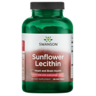 SWANSON Sunflower Lecithin 1200mg 90 sgels. - lecytyna słonecznikowa