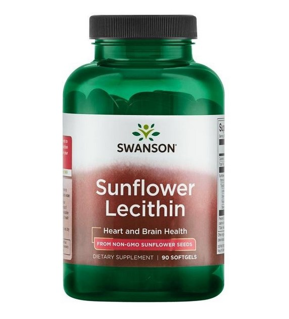 SWANSON Sunflower Lecithin 1200mg 90 sgels. - lecytyna słonecznikowa