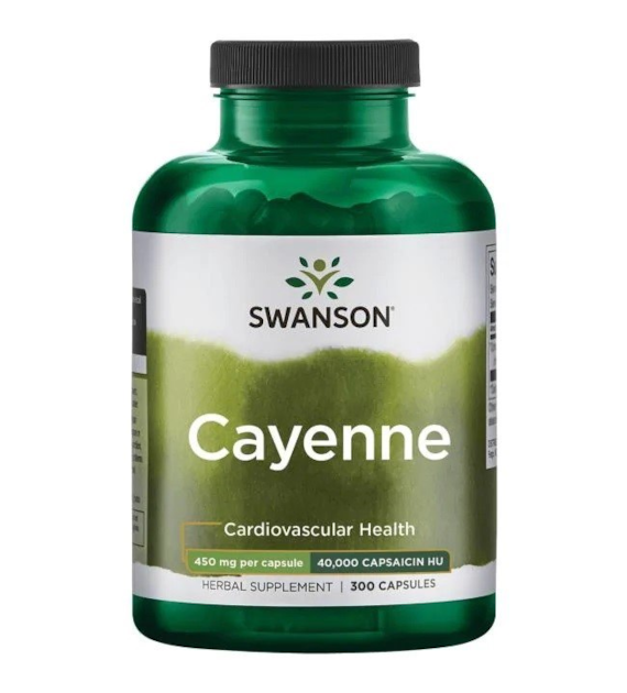 SWANSON Cayenne 450mg, 300kaps.