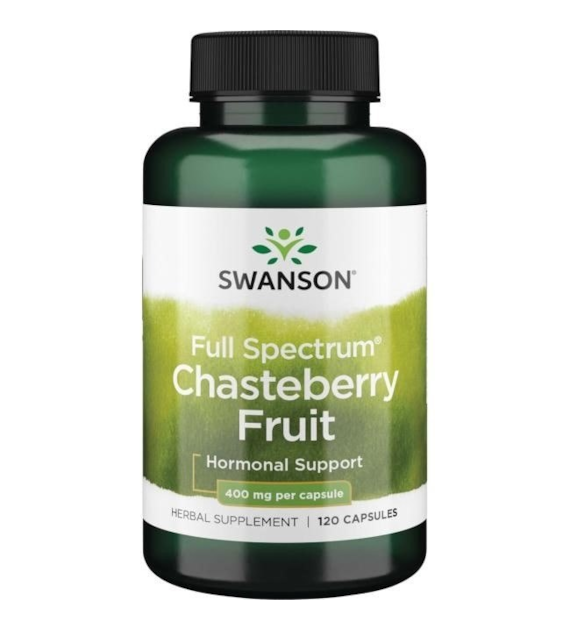 SWANSON Chasteberry Fruit 400mg, 120kaps. - Niepokalanek