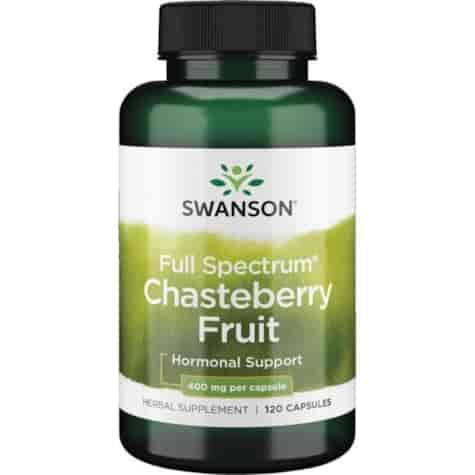SWANSON Chasteberry Fruit 400mg, 120kaps. - Niepokalanek