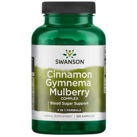 SWANSON Cynamon, Gymnema, Morwa - kompleks 120caps.