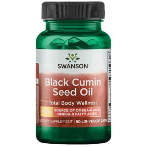 SWANSON Black Cumin Seed Oil 500mg, 60vcaps. - Olej z czarnego kminu