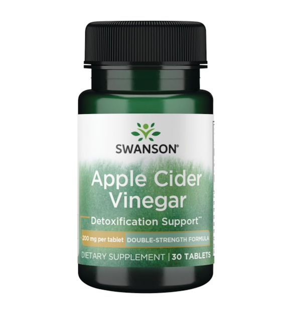 SWANSON Apple Cider Vinegar 200mg, 30 tabl. - ocet jabłkowy