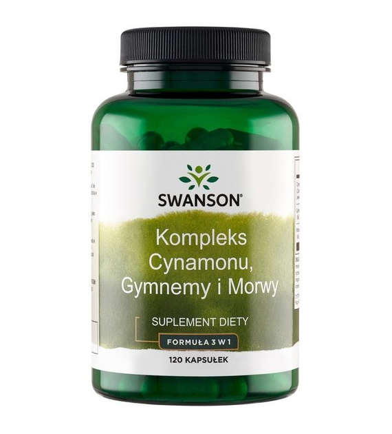 SWANSON Cynamon, Gymnema, Morwa - kompleks 120caps.