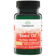 SWANSON Black Cumin Seed Oil 500mg, 60vcaps. - Olej z czarnego kminu