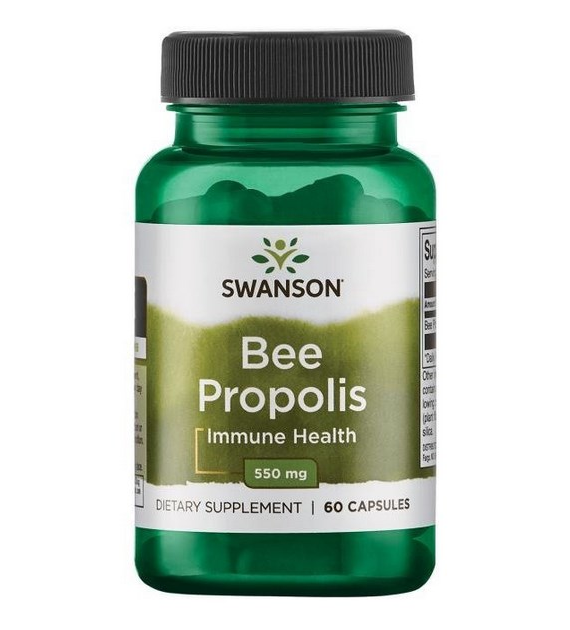 SWANSON Bee Propolis 550mg, 60 kaps.