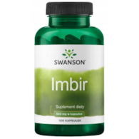 SWANSON Ginger Root 540mg, 100kaps. - Imbir