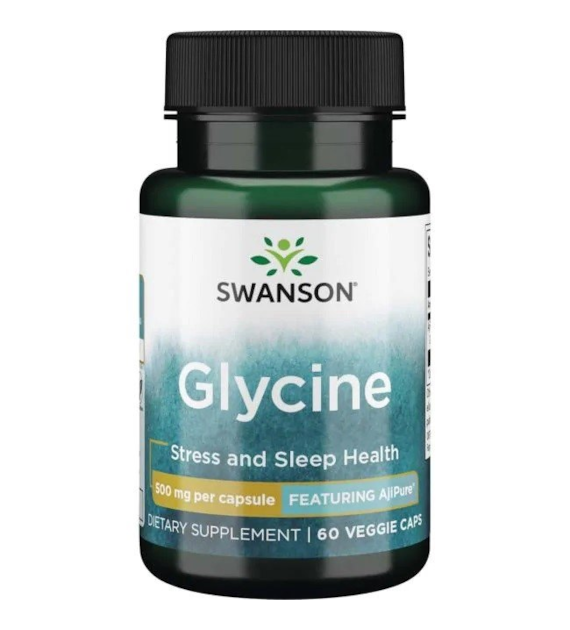 SWANSON Glycine 500mg, 60vcaps. - Glicyna