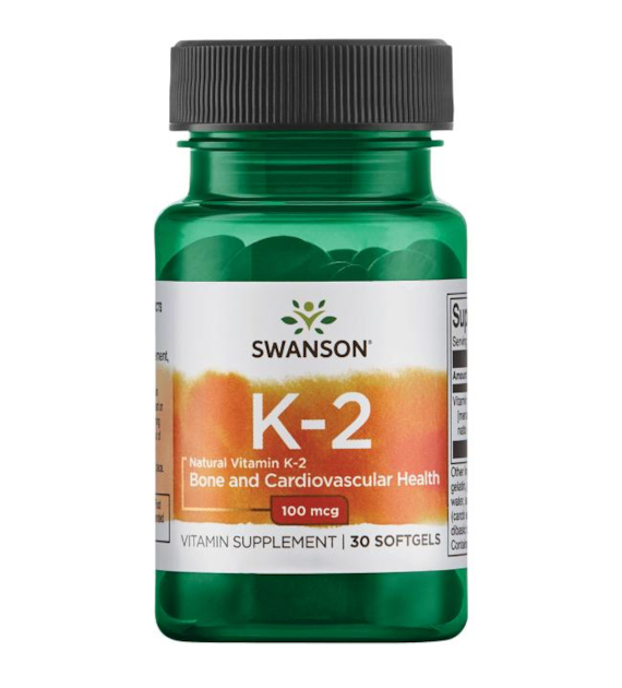 SWANSON Witamina K2 naturalna 100mcg, 30sgels.