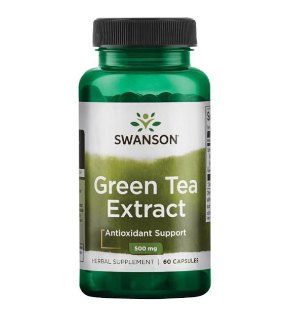 SWANSON Green Tea Extract 500mg, 60kaps. - Ekstrakt z zielonej herbaty