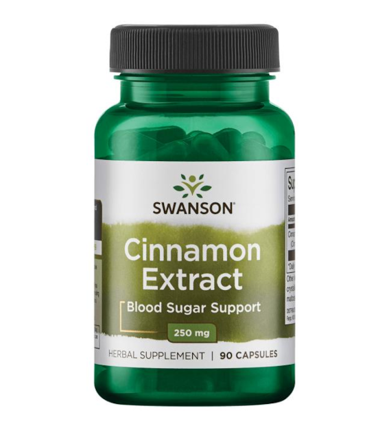 SWANSON Cinnamon Extract 250mg, 90kaps. - Cynamon ekstrakt