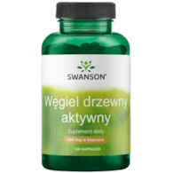 SWANSON Activated Charcoal 260mg, 120kaps. - Węgiel drzewny aktywny