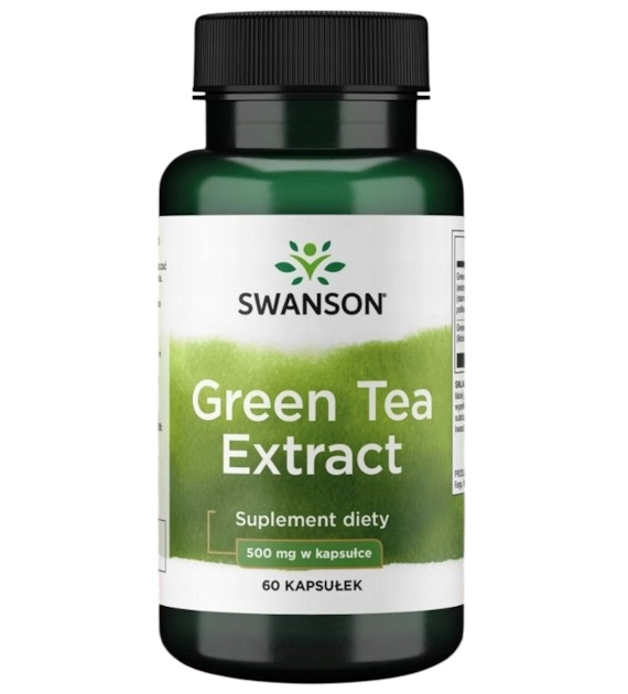 SWANSON Green Tea Extract 500mg, 60kaps. - Ekstrakt z zielonej herbaty