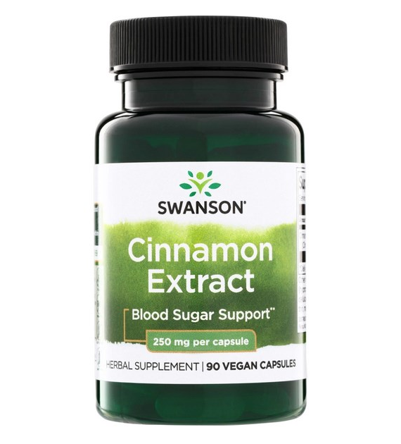 SWANSON Cinnamon Extract 250mg, 90kaps. - Cynamon ekstrakt