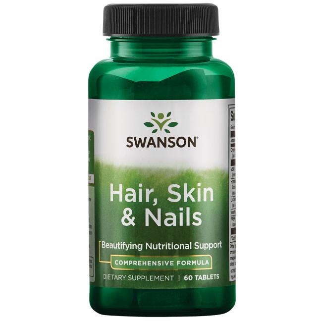 SWANSON Hair, Skin, Nails 60tabl. - Włosy, skóra, paznokcie