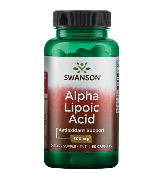 SWANSON Alpha Lipoic Acid 600mg, 60kaps. - kwas alfa liponowy