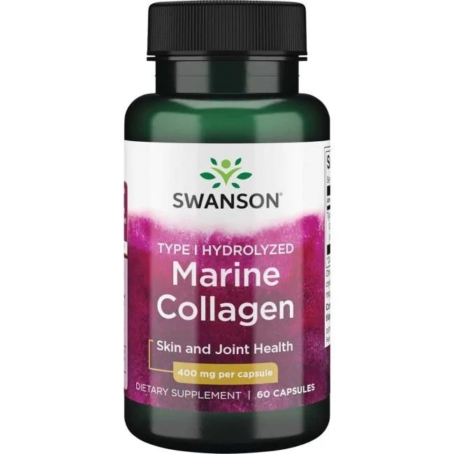 SWANSON Hydrolizowany kolagen z ryb Typu I 400mg, 60kaps.