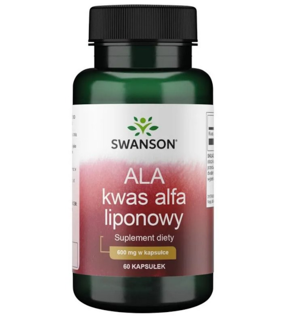 SWANSON Alpha Lipoic Acid 600mg, 60kaps. - kwas alfa liponowy