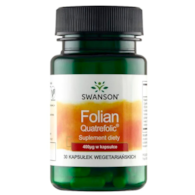 SWANSON Folian Quatrefolic 400mcg, 30kaps.