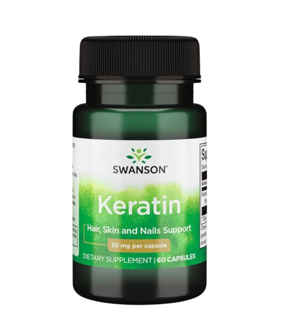 SWANSON Keratin 50mg, 60 kaps. - keratyna