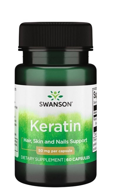 SWANSON Keratin 50mg, 60 kaps. - keratyna