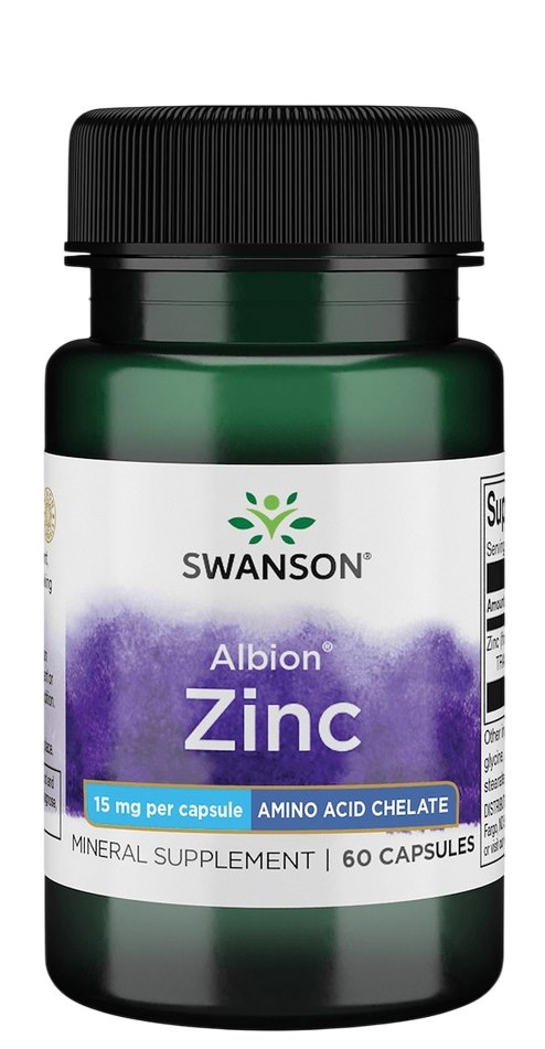 SWANSON Albion Chelat Cynku 15mg, 60kaps.