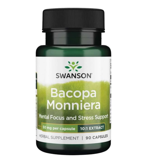 SWANSON Bacopa Monniera 10:1 extract 90kaps. - Brahmi